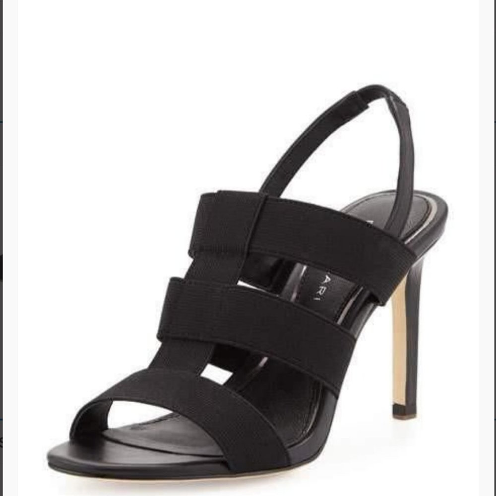 ELIE TAHARI Womens Ithaca •Black• High Heel Sandal